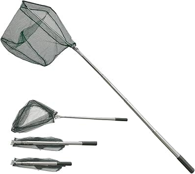 Épuisette de pêche pliable télescopique